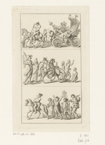Rondreizende acteurs by Daniel Nikolaus Chodowiecki