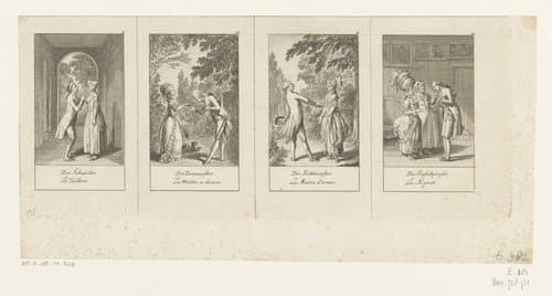 Vier huwelijksaanzoeken by Daniel Nikolaus Chodowiecki