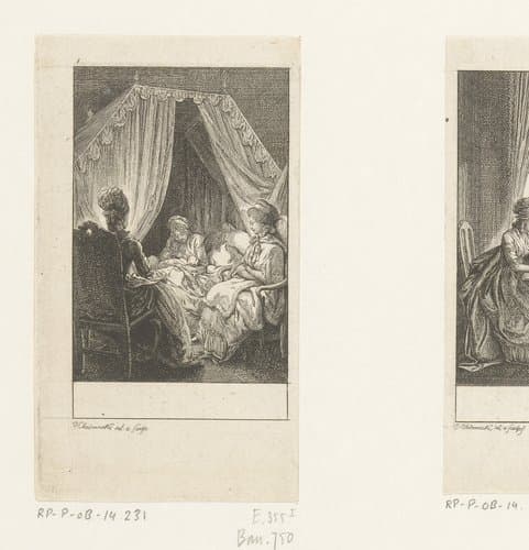 Dames op kraamvisite by Daniel Nikolaus Chodowiecki