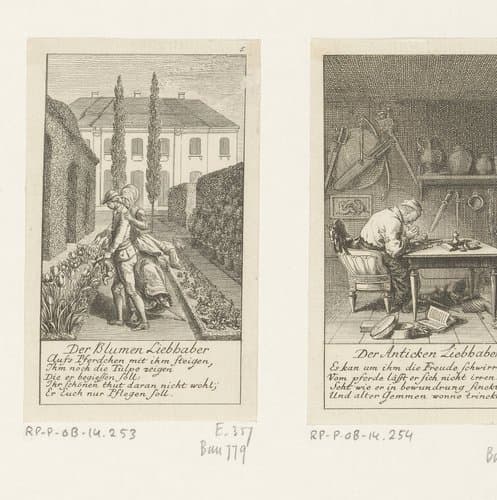 Liefhebber van tuinieren by Daniel Nikolaus Chodowiecki
