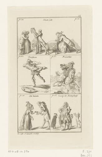 Blad uit De Lof der Zotheid by Daniel Nikolaus Chodowiecki
