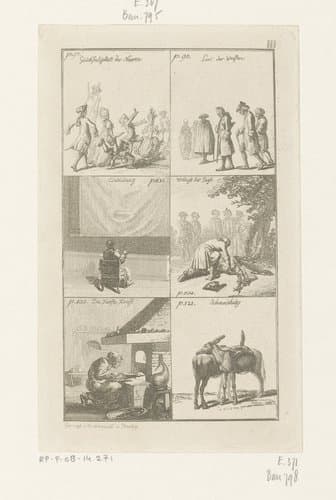 Blad uit De Lof der Zotheid by Daniel Nikolaus Chodowiecki