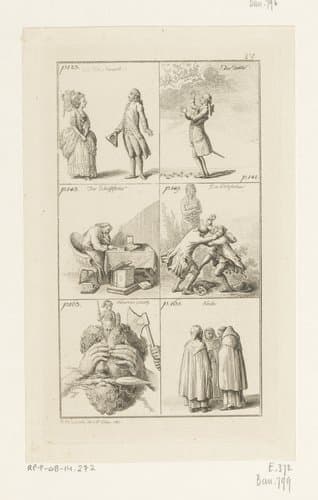 Blad uit De Lof der Zotheid by Daniel Nikolaus Chodowiecki