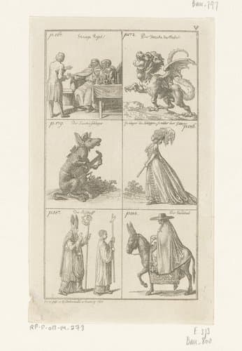 Blad uit De Lof der Zotheid by Daniel Nikolaus Chodowiecki