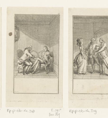 Reinhard in gesprek met zijn kamerheer by Daniel Nikolaus Chodowiecki