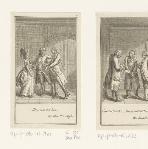 Fritz wordt door de major afgevoerd by Daniel Nikolaus Chodowiecki