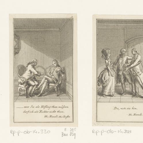 Reinhard in gesprek met zijn kamerheer by Daniel Nikolaus Chodowiecki
