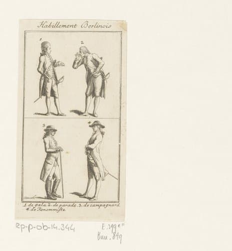 Kleding voor heren by Daniel Nikolaus Chodowiecki
