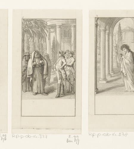 Gesprek tussen de oude brahmaan en de generaal by Daniel Nikolaus Chodowiecki