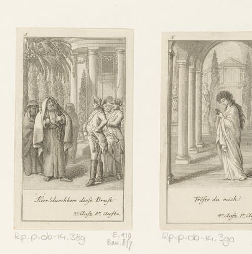 Gesprek tussen de oude brahmaan en de generaal by Daniel Nikolaus Chodowiecki