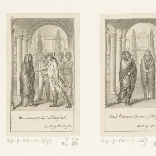 Gesprek tussen de jonge brahmaan en de generaal by Daniel Nikolaus Chodowiecki