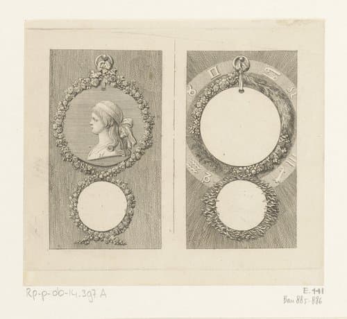Portret en titelpagina voor de Lauenburg kalender 1783 by Daniel Nikolaus Chodowiecki