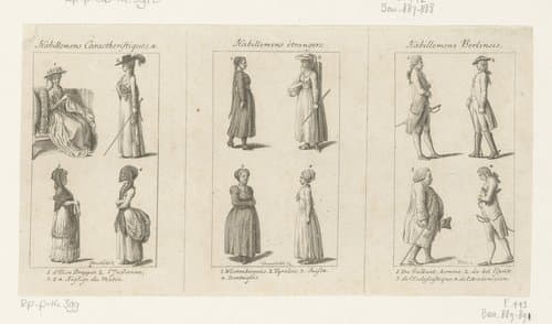 Kleding voor dames en heren by Daniel Nikolaus Chodowiecki