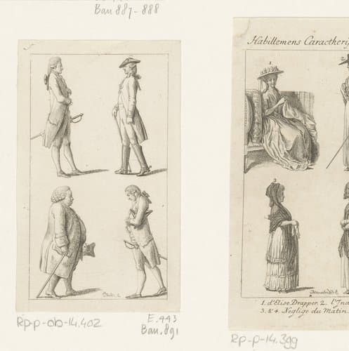 Kleding voor heren by Daniel Nikolaus Chodowiecki