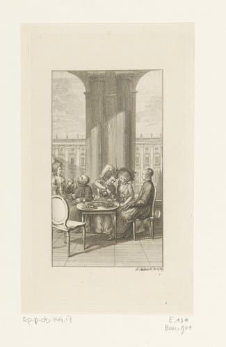 Hartungus aan tafel bij pater Karl en Julia by Daniel Nikolaus Chodowiecki