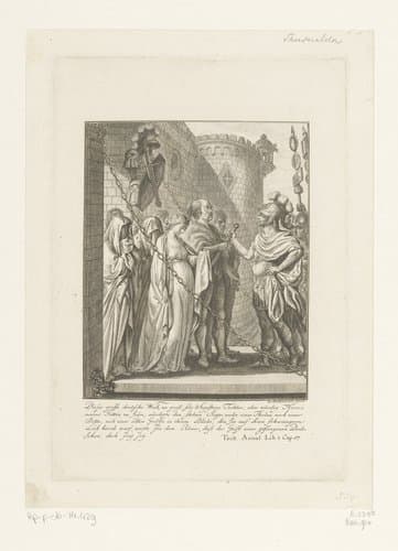 Germanen overhandigen het zwaard aan de Romeinen by Daniel Nikolaus Chodowiecki