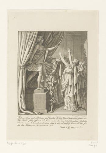 Kama voor het beeld van Diana en Sinorix en de gifbeker in het midden by Daniel Nikolaus Chodowiecki