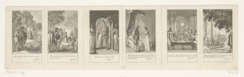 Zes voorstellingen uit Tressans Huon de Bordeaux by Daniel Nikolaus Chodowiecki