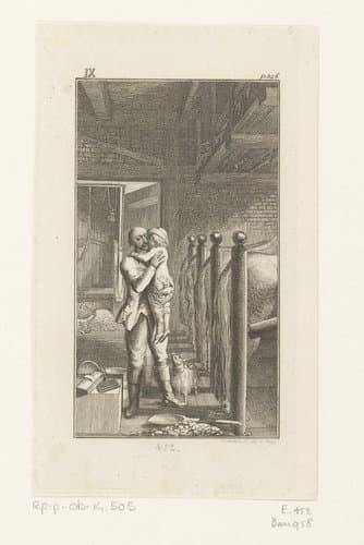 Karl kust koetsier Franz op zijn snor by Daniel Nikolaus Chodowiecki
