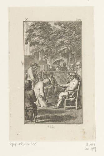 Himmel wordt terechtgesteld by Daniel Nikolaus Chodowiecki