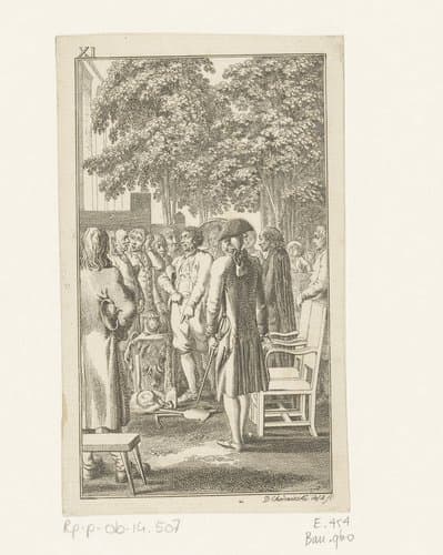 Bewijsstukken worden getoond by Daniel Nikolaus Chodowiecki