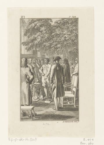 Bewijsstukken worden getoond by Daniel Nikolaus Chodowiecki