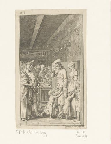 Leonard en Gertrude worden warm onthaald by Daniel Nikolaus Chodowiecki