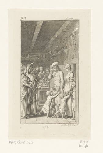 Leonard en Gertrude worden warm onthaald by Daniel Nikolaus Chodowiecki