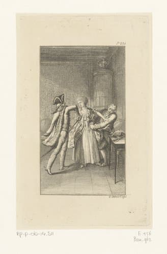 Hongaarse edelman bevrijdt zijn geliefde by Daniel Nikolaus Chodowiecki