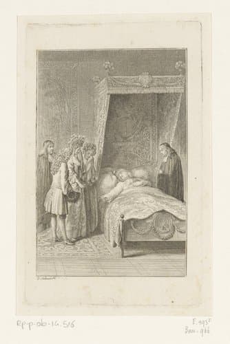 Sterfbed van Friedrich Wilhelm by Daniel Nikolaus Chodowiecki