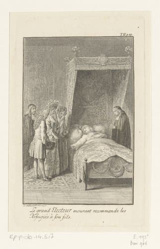 Sterfbed van Friedrich Wilhelm by Daniel Nikolaus Chodowiecki