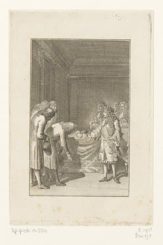 Waldenzen buigen voor keurvorst Friedrich Wilhelm by Daniel Nikolaus Chodowiecki