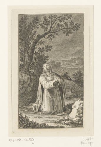 Christus in het hof van Getsemane by Daniel Nikolaus Chodowiecki
