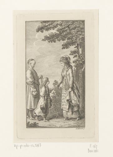 Prinses Feliza en de jonge Zarewitsch Chlor nemen afscheid by Daniel Nikolaus Chodowiecki