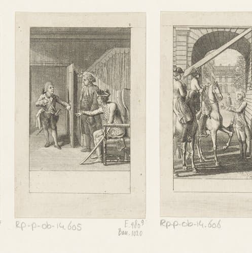 Jonkheer Siegfried roept zijn raadsman tot zich by Daniel Nikolaus Chodowiecki