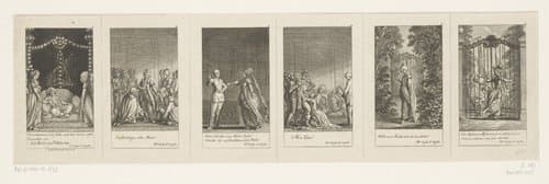 Zes voorstellingen uit Adelheid von Veltheim by Daniel Nikolaus Chodowiecki