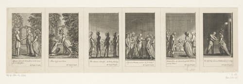 Zes voorstellingen uit Adelheid von Veltheim by Daniel Nikolaus Chodowiecki