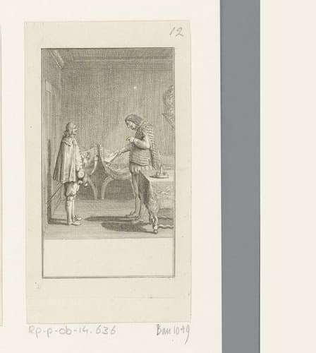 Olivarez overhandigt Gil Blas zijn adelsbrief by Daniel Nikolaus Chodowiecki