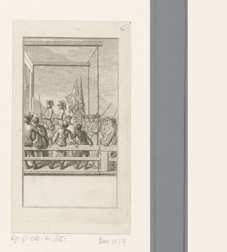 Krijgsgevangenen van Generaal Washington komen aan in Philadelphia by Daniel Nikolaus Chodowiecki