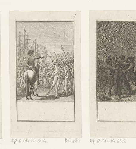 Franse hulptroepen komen aan land in Rhode Island by Daniel Nikolaus Chodowiecki