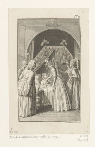 Lovelace doet alsof hij ziek is by Daniel Nikolaus Chodowiecki