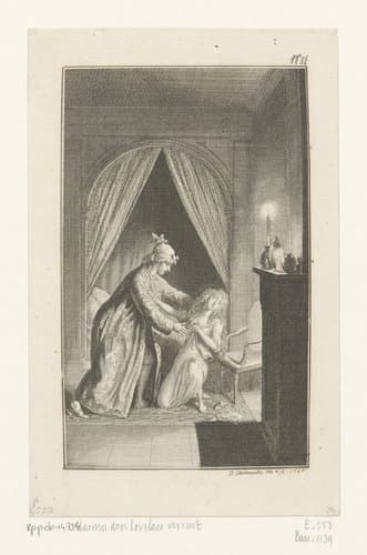 Lovelace verrast Clarissa by Daniel Nikolaus Chodowiecki