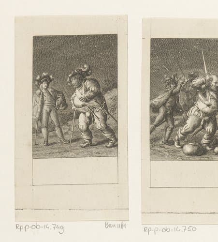 Prins Henry en Falstaff in de buurt van Gadshill by Daniel Nikolaus Chodowiecki