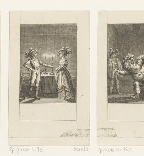 Percy en Lady Percy in gesprek by Daniel Nikolaus Chodowiecki