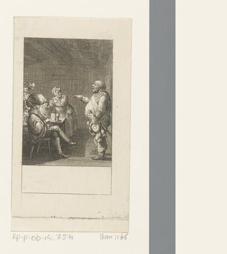 Falstaff en Henry draaien de rollen om by Daniel Nikolaus Chodowiecki
