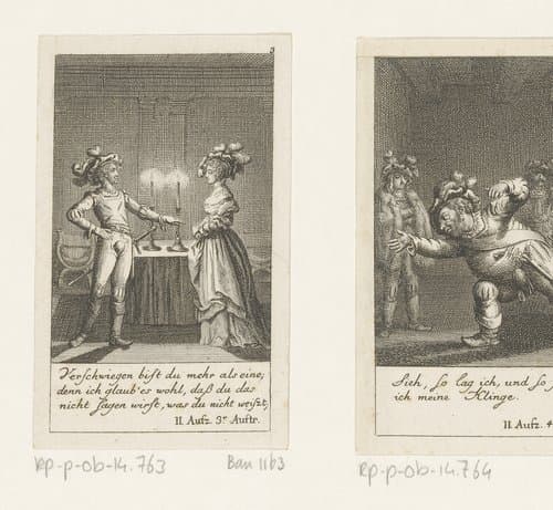 Percy en Lady Percy in gesprek by Daniel Nikolaus Chodowiecki