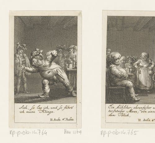 Falstaff liegt over de overval by Daniel Nikolaus Chodowiecki
