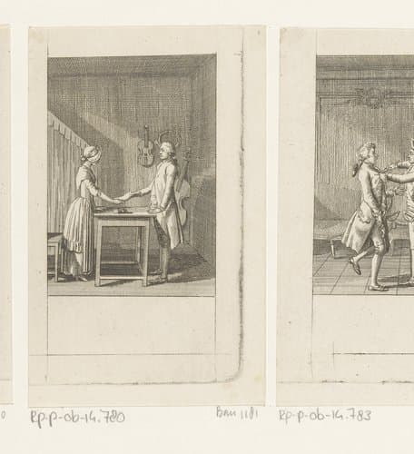 Luise overhandigt de brief aan secretaris Wurm by Daniel Nikolaus Chodowiecki