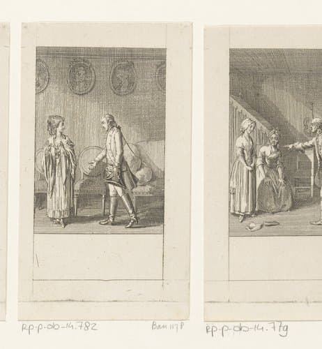 Ferdinand vertelt Lady Milford dat hij een burgermeisje lief heeft by Daniel Nikolaus Chodowiecki