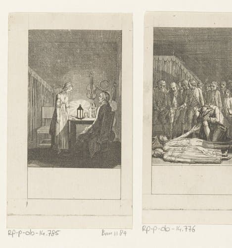 Luise laat haar vader de brief aan Ferdinand lezen by Daniel Nikolaus Chodowiecki